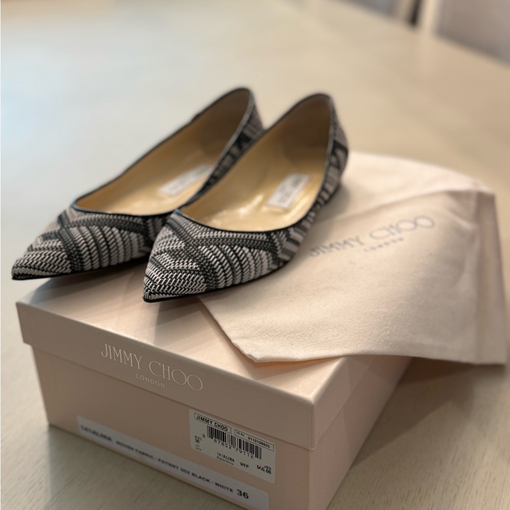 Jimmy Choo Black and White Women's Shoes